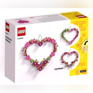 LEGO Floral Heart Wreath 40638 ~ New Valentines Day Mothers Day 254 pcs custom